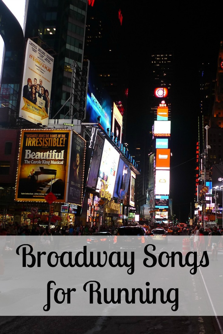 Broadway Songs for Running - a fun way to put a little step, ball change, step in your run!